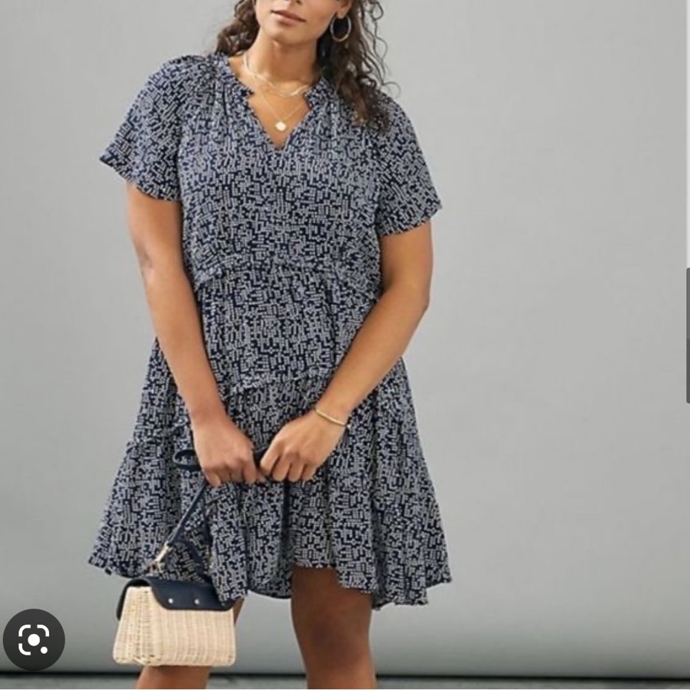 Anthropologie A-line polka dot Dress